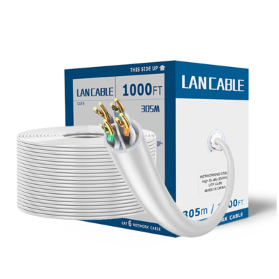 Rouleau de câble réseau SFTP Cat6 – 305 mètres (Cuivre Pur 100%)