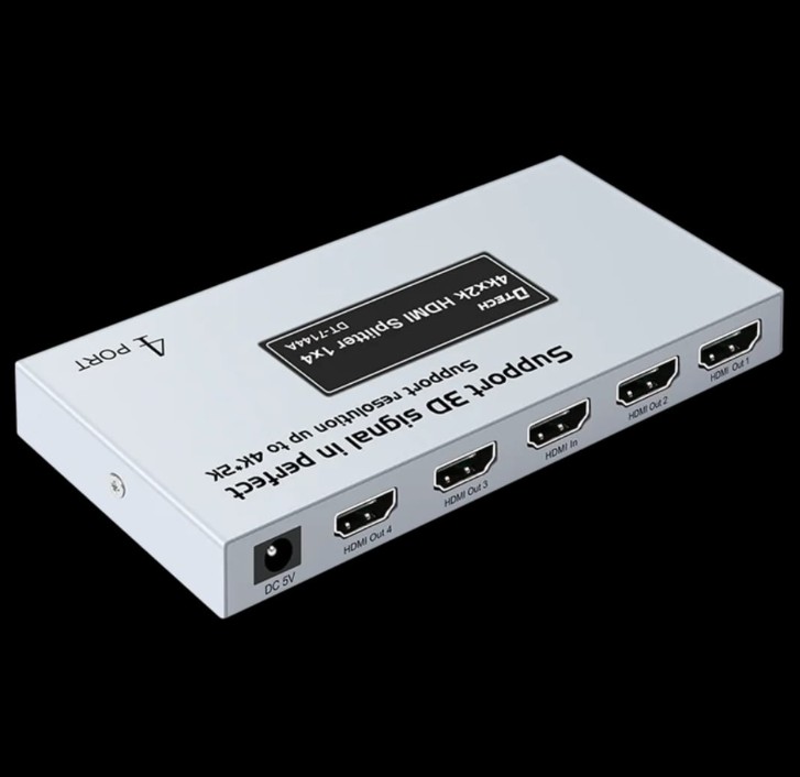 Convertisseur / Splitter HDMI 1x4 – DTECH DT‑7144A