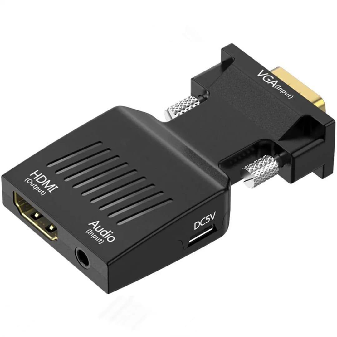 Adaptateur convertisseur VGA vers HDTV avec cable audio et d'alimentation - Image 2